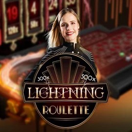 Lightning Roulette online game logo by Evolution on kokobetss.nl